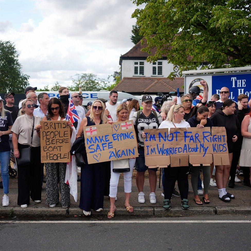 UK prosecutors say rocks and eggs thrown at police during asylum hotel protests